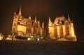 006 Das Schloss Klink im Winter bei Nacht
